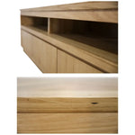 Rosemallow ETU Entertainment TV Unit 185cm 3 Drawer Solid Messmate Timber Wood - Furniture > Living Room