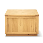 Rosemallow Lamp Side Table 65cm Parquet Top Solid Messmate Timber Wood - Natural - Furniture > Living Room