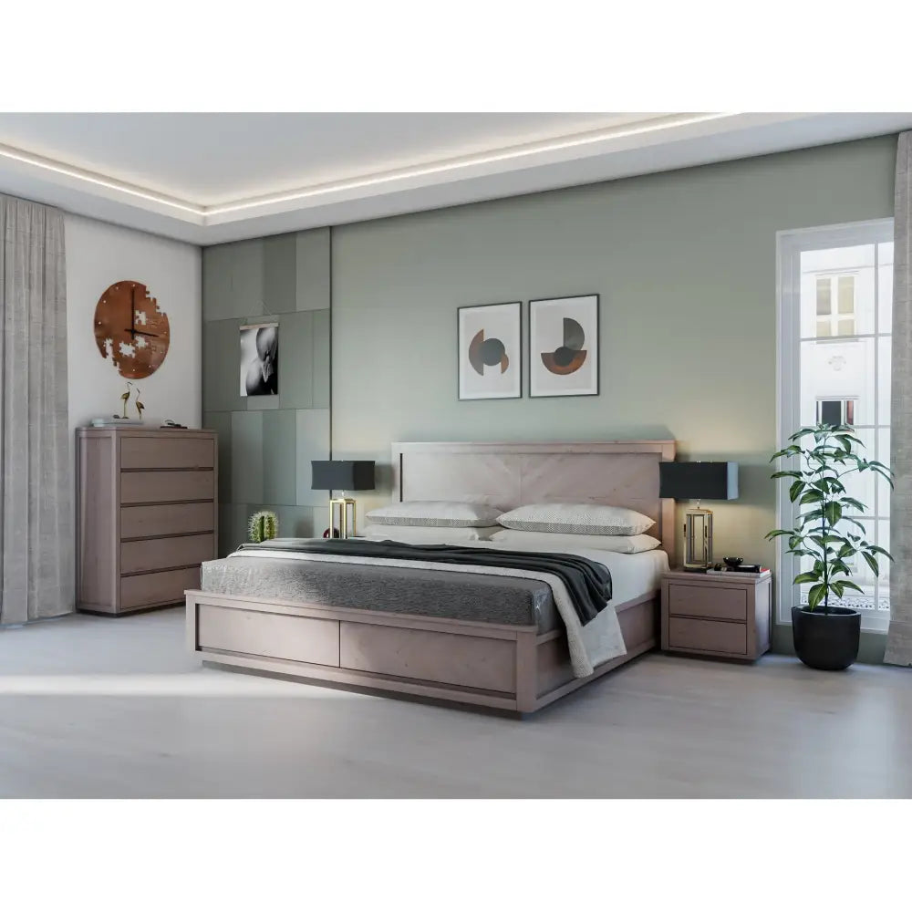 Rosemallow Tallboy 5 Chest of Drawers Solid Messmate Wood Bed Storage - Furniture > Bedroom