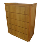 Rosemallow Tallboy 5 Chest of Drawers Solid Messmate Wood Bed Storage - Furniture > Bedroom