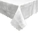 Rosie Off White Luxury Jacquard Tablecloth 150 x 210 cm - Home & Garden > Kitchenware
