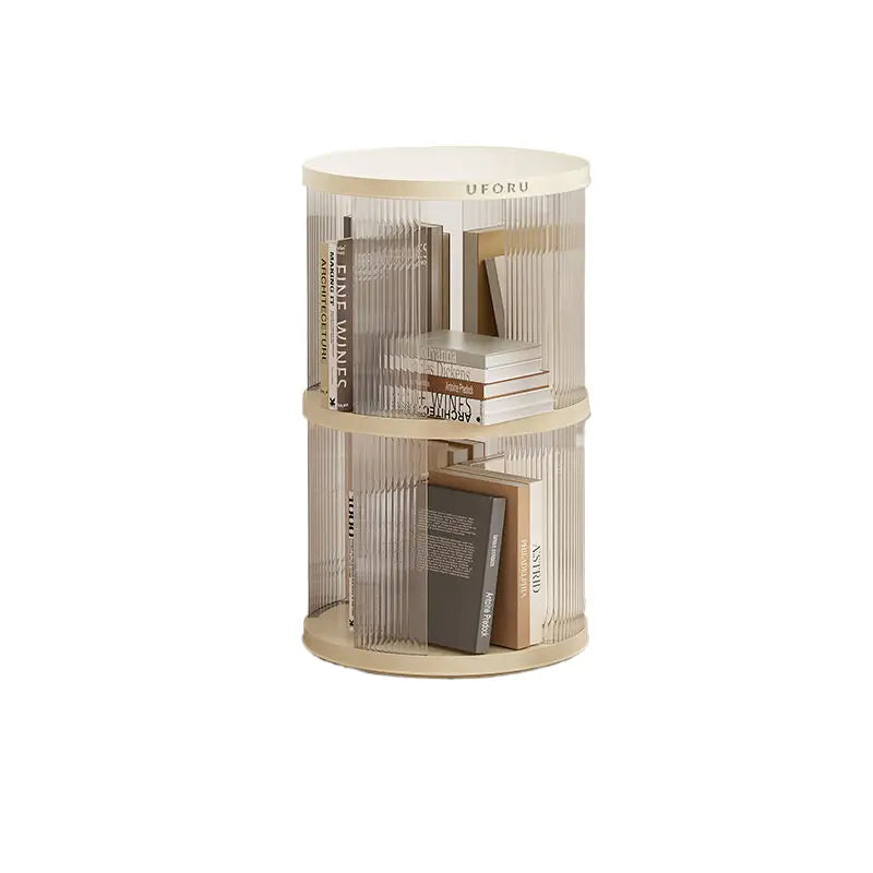Rotating storage circular bookshelf 2 layers - Furniture > Living Room > Bookcases & Shelves