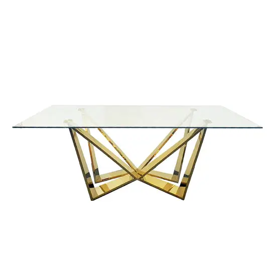 Roula Dining Table - Gold - Furniture > Dining