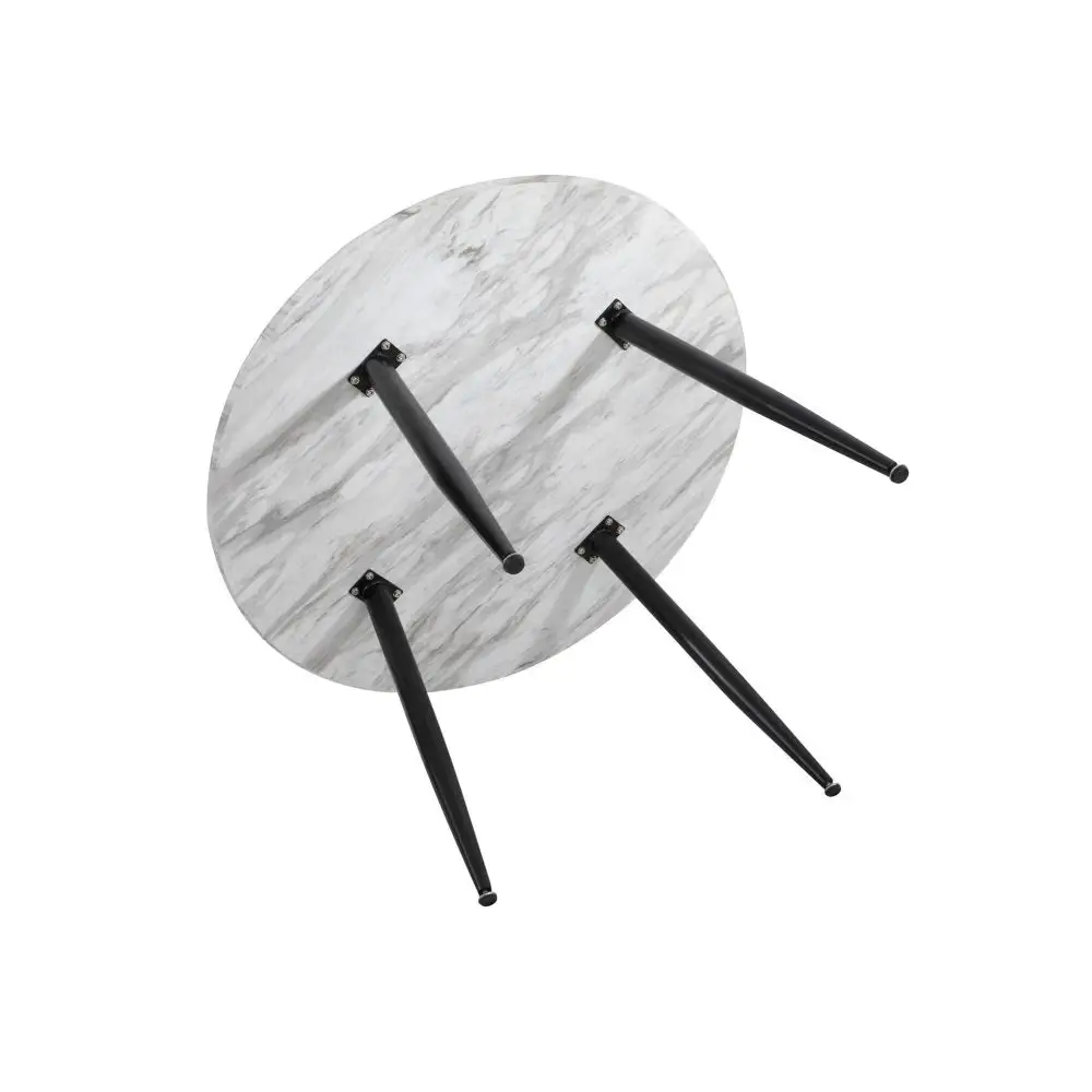 Round MDF Marbling Dining Table - Furniture > Dining