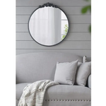ROUND ORNATE METALLIC WALL MIRROR - Home & Garden > Decor > Mirrors