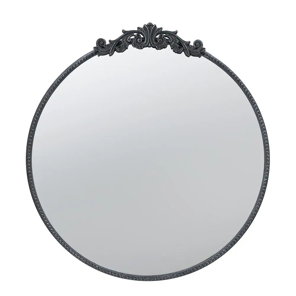 ROUND ORNATE METALLIC WALL MIRROR - Home & Garden > Decor > Mirrors
