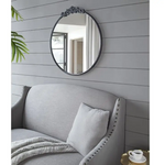 ROUND ORNATE METALLIC WALL MIRROR - Home & Garden > Decor > Mirrors