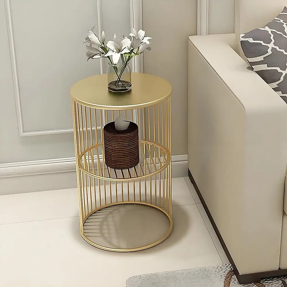 Round Side Table Bedside Bedroom Lounge Furniture - Furniture > Sofas > Sofas & Sofa Beds