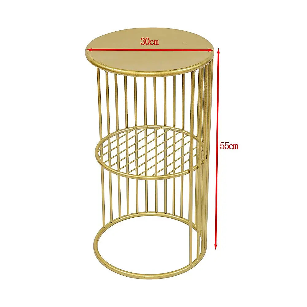 Round Side Table Bedside Bedroom Lounge Furniture - Furniture > Sofas > Sofas & Sofa Beds