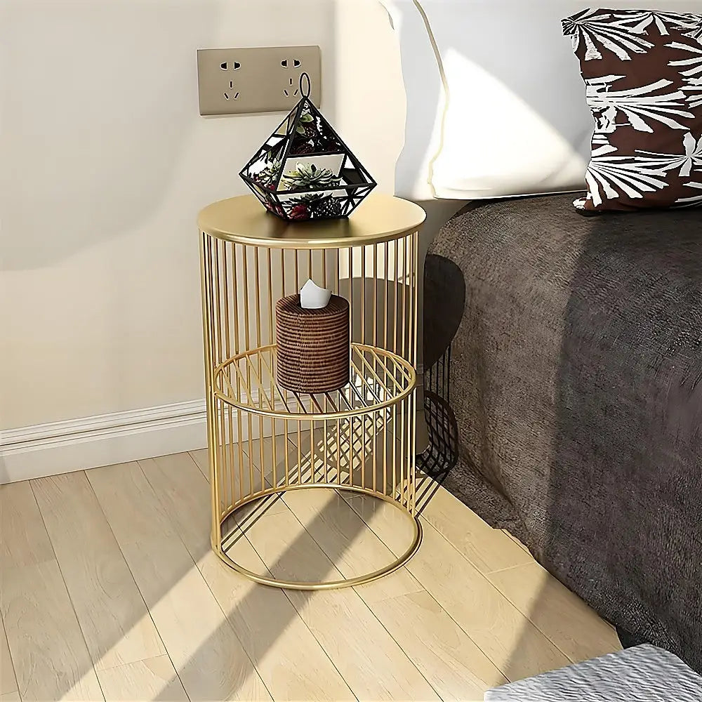 Round Side Table Bedside Bedroom Lounge Furniture - Furniture > Sofas > Sofas & Sofa Beds