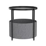 Round Side Table Bedside Storage Basket - Furniture > Sofas > Sofas & Sofa Beds