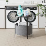 Round Side Table Bedside Storage Basket - Furniture > Sofas > Sofas & Sofa Beds