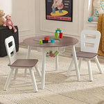Round Table and 2 Chair Set for children (Grey) - Baby & Kids > Kid’s Furniture