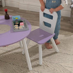 Round Table and 2 Chair Set for children (Lavender) - Baby & Kids > Kid’s Furniture