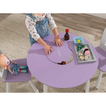 Round Table and 2 Chair Set for children (Lavender) - Baby & Kids > Kid’s Furniture