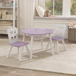 Round Table and 2 Chair Set for children (Lavender) - Baby & Kids > Kid’s Furniture