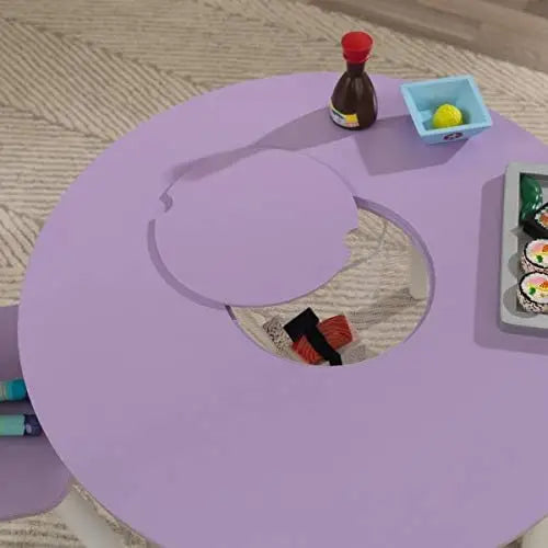 Round Table and 2 Chair Set for children (Lavender) - Baby & Kids > Kid’s Furniture