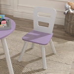 Round Table and 2 Chair Set for children (Lavender) - Baby & Kids > Kid’s Furniture