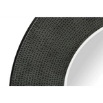 Round Wall Mirror with Croc Pattern Frame in Black Silver Finish - Home & Garden > Decor > Mirrors