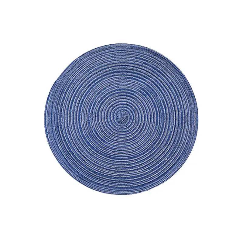 Round Woven Placemats -Colorful Braided Table Mats for Dining & Home Decor 11cm 10pcs Blue - Home & Garden >