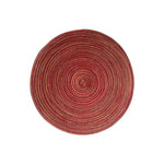 Round Woven Placemats -Colorful Braided Table Mats for Dining & Home Decor 30cm 10pcs Red - Home & Garden > Kitchenware