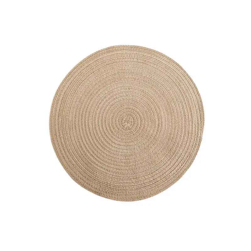 Round Woven Placemats -Colorful Braided Table Mats for Dining & Home Decor 18cm 10pcs khahi - Home & Garden >