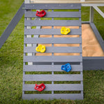 ROVO KIDS Wooden Tower Cubby House with Slide Sandpit Climbing Wall Noughts & Crosses - Baby & Kids > Baby & Kid’s