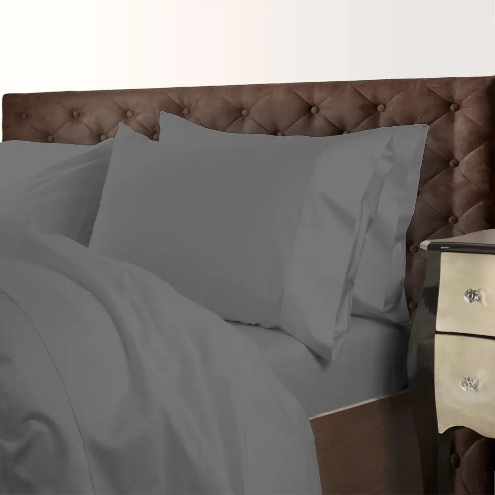 Royal Comfort 1000 Thread Count Cotton Blend Quilt Cover Set Premium Hotel Grade - King - Charcoal - Home & Garden >
