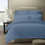 Royal Comfort 1200TC Quilt Cover Set Damask Cotton Blend Luxury Sateen Bedding - King - Blue Fog - Home & Garden >