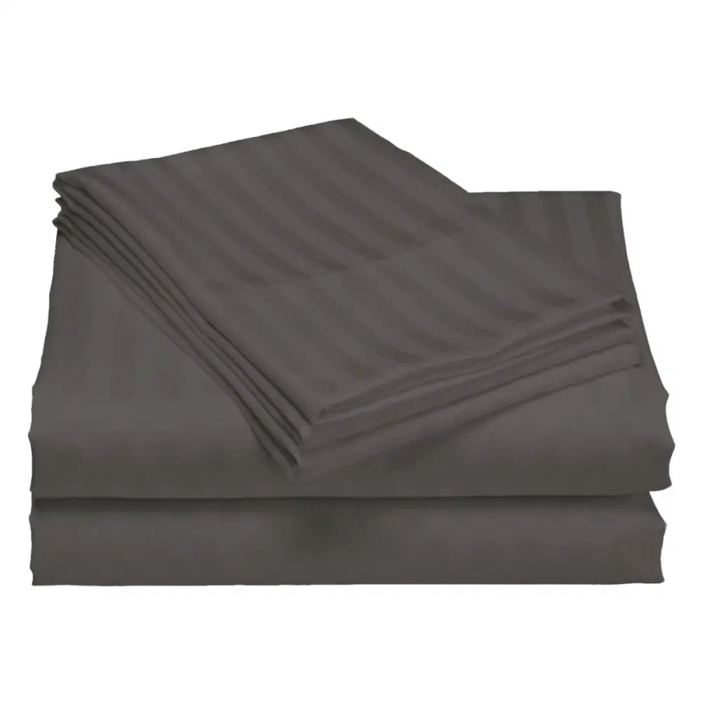 Royal Comfort 1200TC Quilt Cover Set Damask Cotton Blend Luxury Sateen Bedding - Queen - Charcoal Grey - Home & Garden