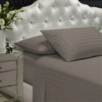 Royal Comfort 1200TC Sheet Set Damask Cotton Blend Ultra Soft Sateen Bedding - King - Pewter - Home & Garden > Bedding