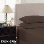 Royal Comfort 1500 Thread Count Cotton Rich Sheet Set 3 Piece Ultra Soft Bedding - Double - Dusk Grey - Home & Garden >