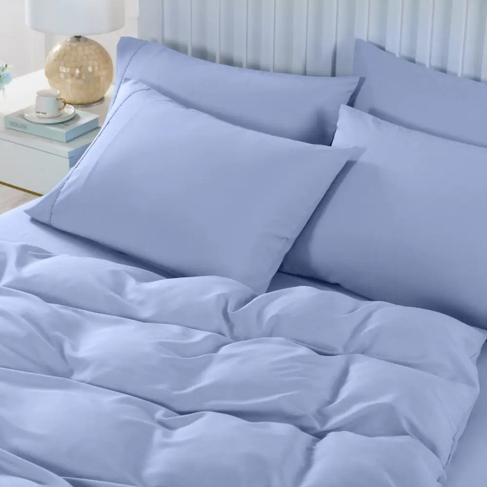 Royal Comfort 2000TC 6 Piece Bamboo Sheet & Quilt Cover Set Cooling Breathable - King - Charcoal - Home & Garden >