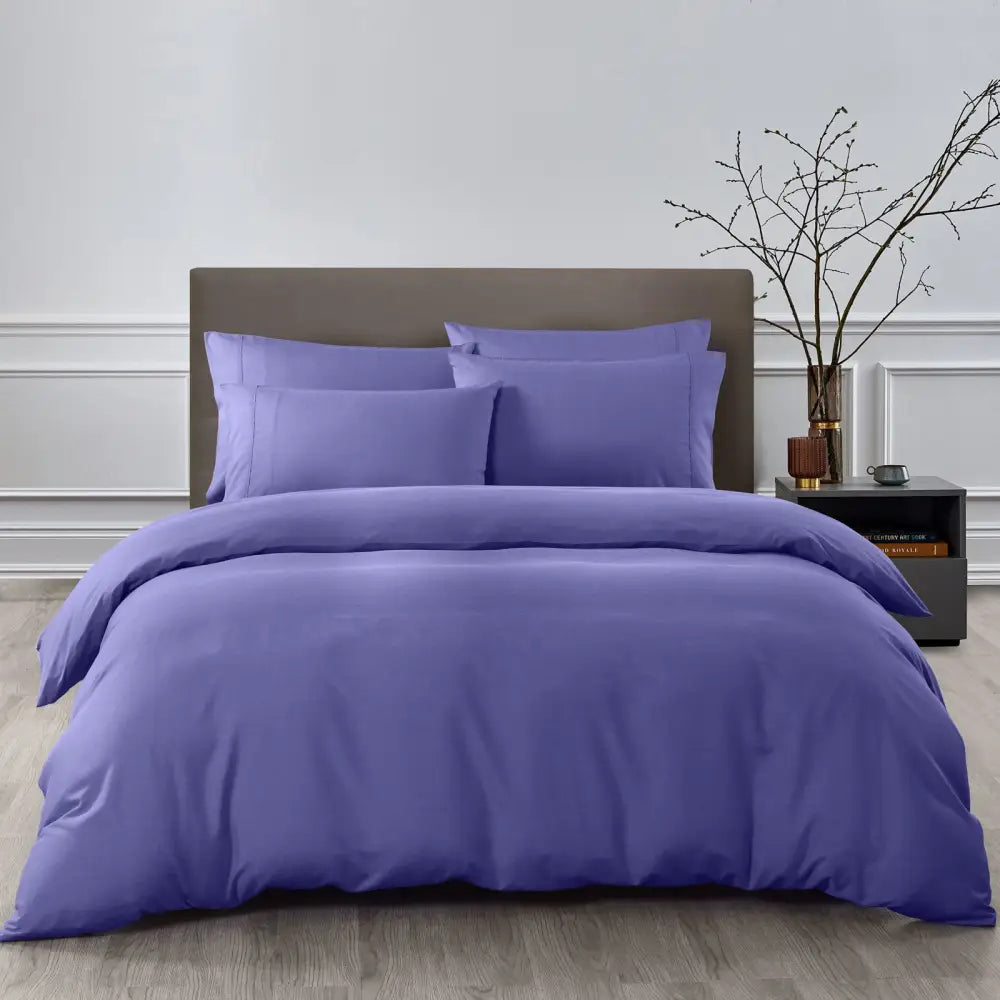 Royal Comfort 2000TC 6 Piece Bamboo Sheet & Quilt Cover Set Cooling Breathable - Double - Royal Blue - Home & Garden >