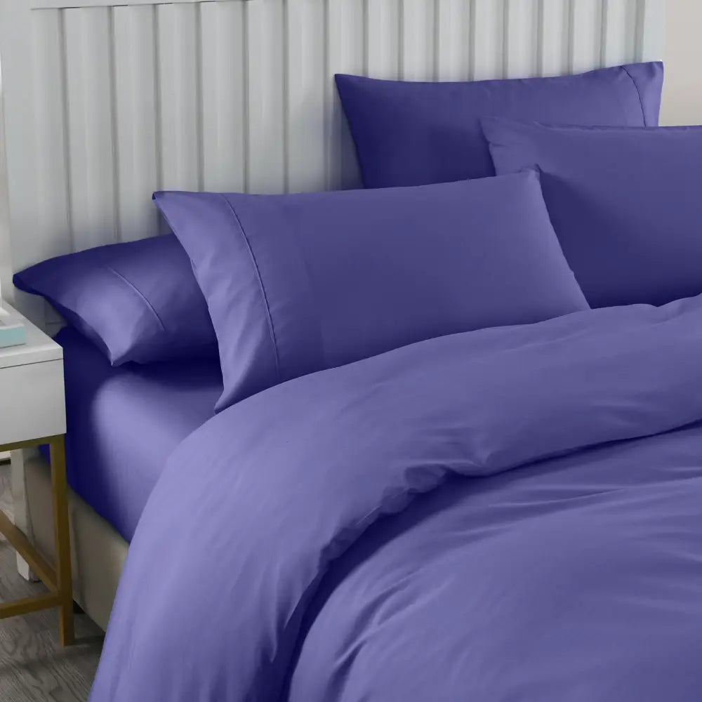 Royal Comfort 2000TC Quilt Cover Set Bamboo Cooling Hypoallergenic Breathable - King - Royal Blue - Home & Garden >