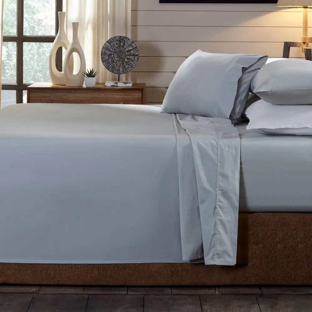 Royal Comfort 250TC Organic 100% Cotton Sheet Set 4 Piece Luxury Hotel Style - Double - Graphite - Home & Garden >