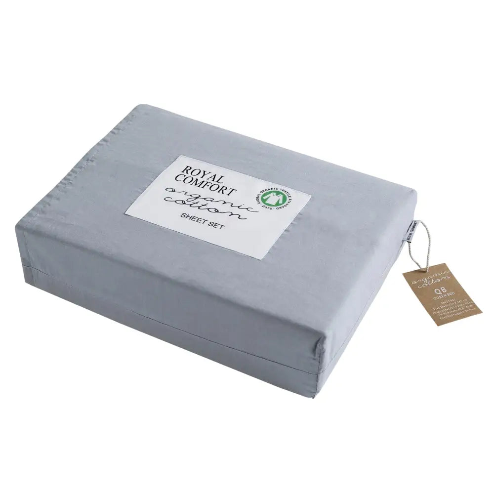 Royal Comfort 250TC Organic 100% Cotton Sheet Set 4 Piece Luxury Hotel Style - Double - Graphite - Home & Garden >