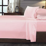 Royal Comfort 250TC Organic 100% Cotton Sheet Set 4 Piece Luxury Hotel Style - Double - Blush - Home & Garden > Bedding
