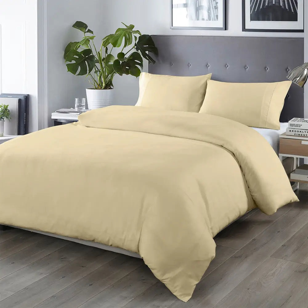 Royal Comfort Bamboo Blended Quilt Cover Set 1000TC Ultra Soft Luxury Bedding - Double - Ivory - Home & Garden > Bedding