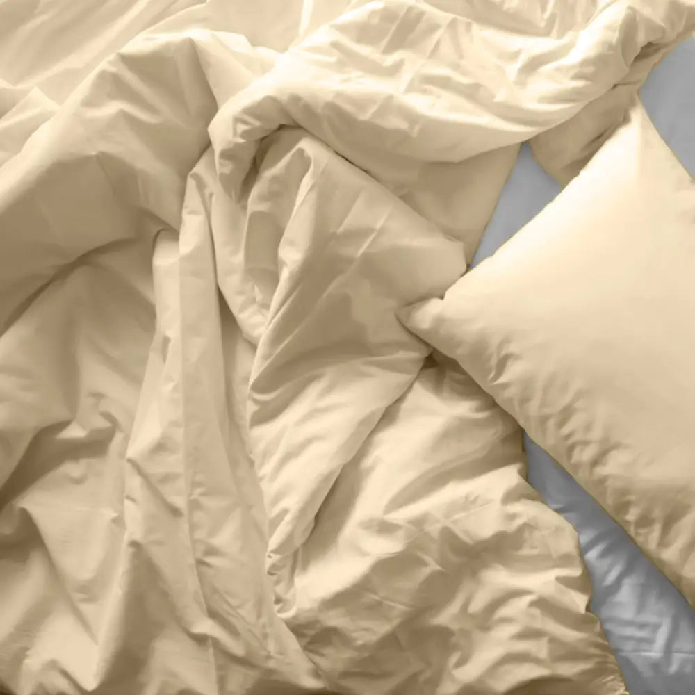 Royal Comfort Bamboo Blended Quilt Cover Set 1000TC Ultra Soft Luxury Bedding - Queen - Ivory - Home & Garden > Bedding