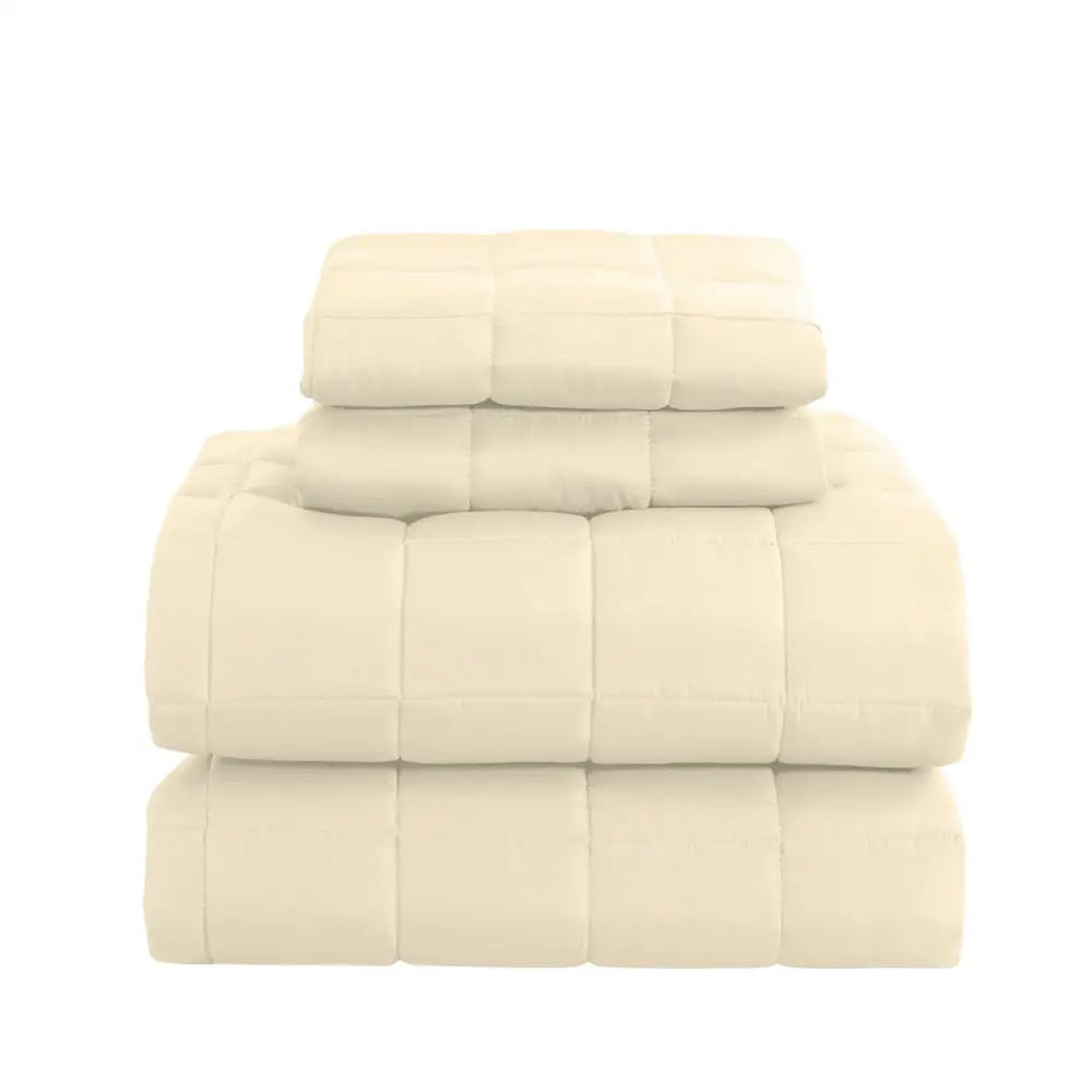 Royal Comfort Coverlet Set Bedspread Soft Touch Easy Care Breathable 3 Piece Set - King - Beige - Home & Garden >