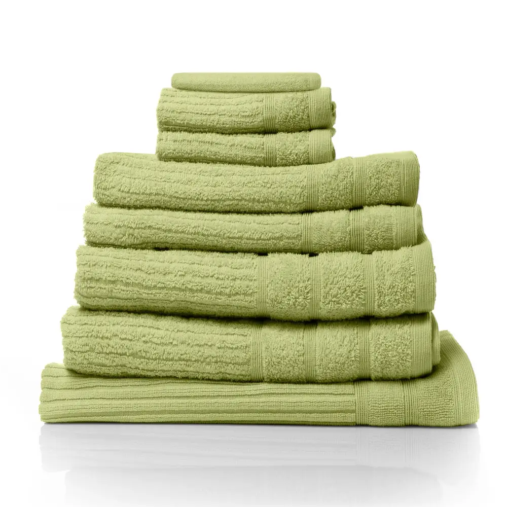 Royal Comfort Eden Egyptian Cotton 600GSM 8 Piece Luxury Bath Towels Set - Spearmint - Home & Garden > Bathroom