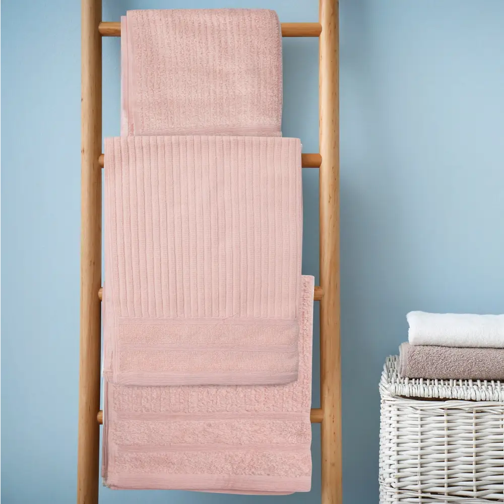 Royal Comfort Eden Egyptian Cotton 600GSM 8 Piece Luxury Bath Towels Set - Blush - Home & Garden > Bathroom Accessories