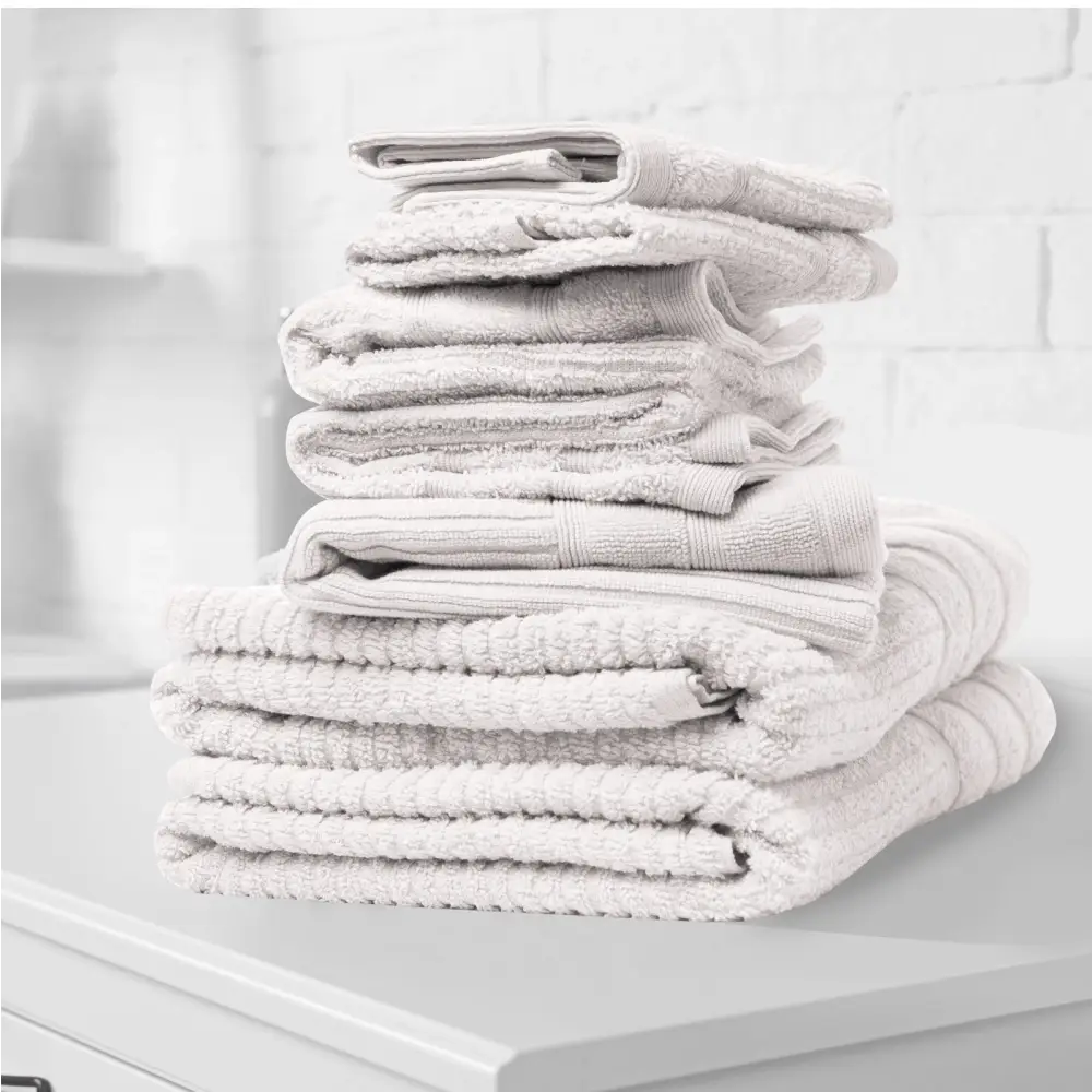 Royal Comfort Eden Egyptian Cotton 600GSM 8 Piece Luxury Bath Towels Set - White - Home & Garden > Bathroom Accessories