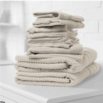 Royal Comfort Eden Egyptian Cotton 600GSM 8 Piece Luxury Bath Towels Set - Beige - Home & Garden > Bathroom Accessories