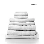 Royal Comfort Eden Egyptian Cotton 600GSM 8 Piece Luxury Bath Towels Set - White - Home & Garden > Bathroom Accessories