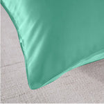 Royal Comfort Mulberry Soft Silk Hypoallergenic Pillowcase Twin Pack 51 x 76cm - Mint - Home & Garden > Bedding