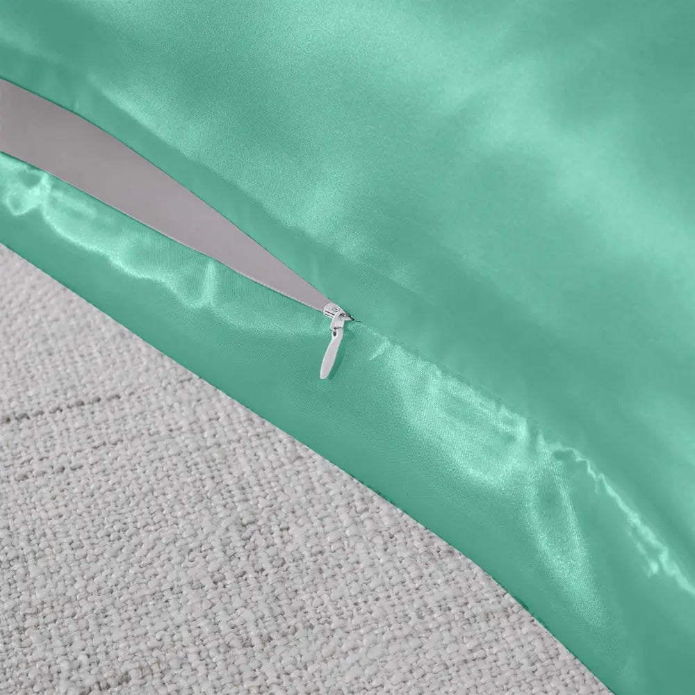 Royal Comfort Mulberry Soft Silk Hypoallergenic Pillowcase Twin Pack 51 x 76cm - Mint - Home & Garden > Bedding