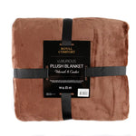 Royal Comfort Plush Blanket Throw Warm Soft Super Soft Large 220cm x 240cm - Coffee - Home & Garden > Bedding