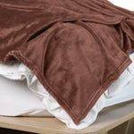 Royal Comfort Plush Blanket Throw Warm Soft Super Soft Large 220cm x 240cm - Coffee - Home & Garden > Bedding